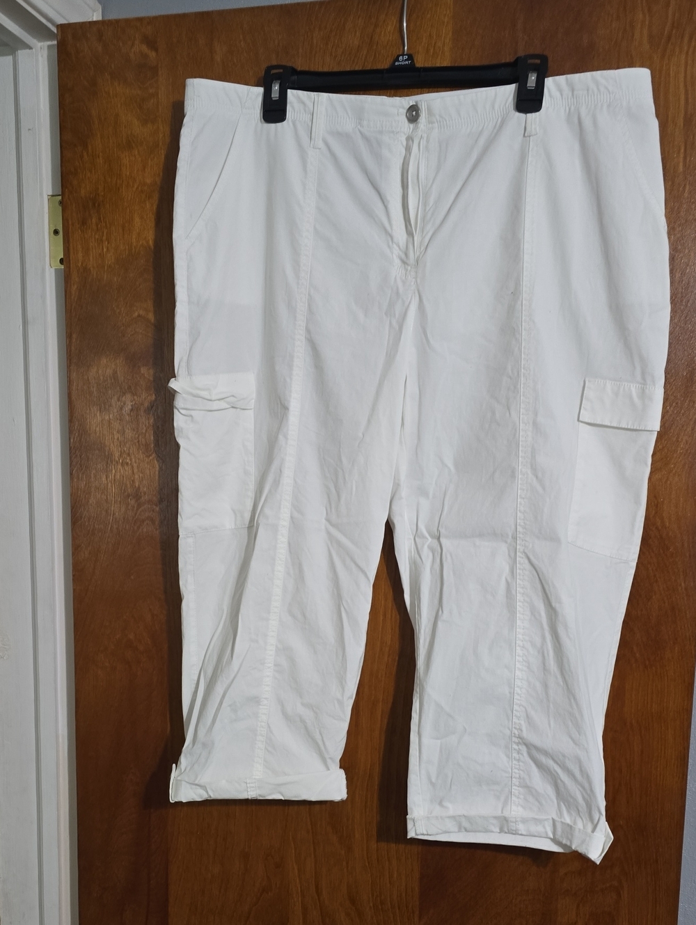 Chico's Plus Size 3 White Cargo Capris